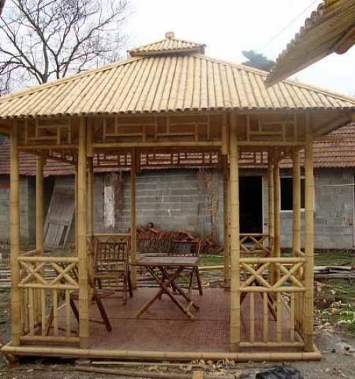 Необычные садовые беседки: 10 беседок в восточном стиле из бамбука! 02