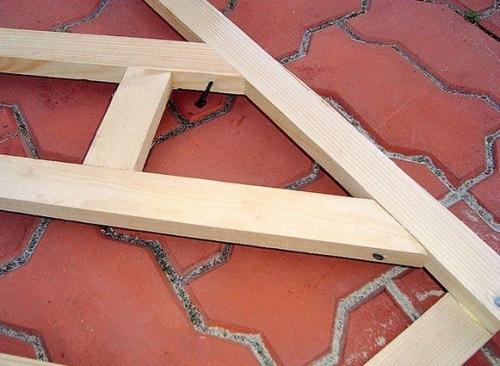 Деревянный трельяж - опора своими руками. 02