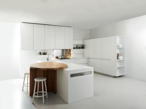 Выгодное сочетание - кухонный остров + обеденный стол. 04