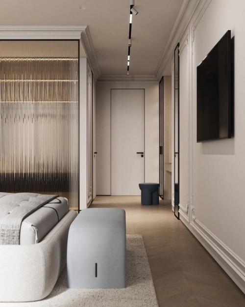 Получилось очень атмосферно: плавные формы мебели и предметов декора усиливают воздушный и такой уютный интерьер этой комнаты. 05