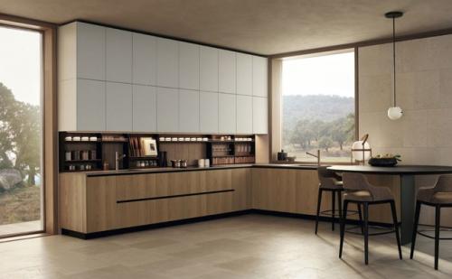 Выгодное сочетание - кухонный остров + обеденный стол. 02