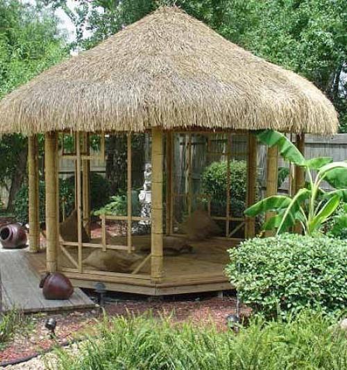 Необычные садовые беседки: 10 беседок в восточном стиле из бамбука! 04