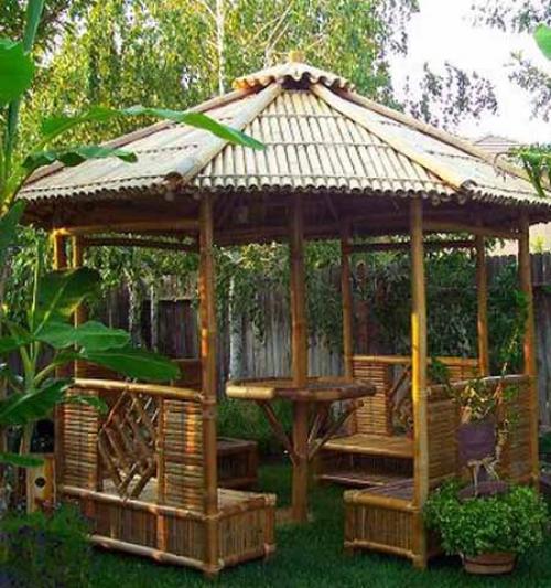 Необычные садовые беседки: 10 беседок в восточном стиле из бамбука! 01