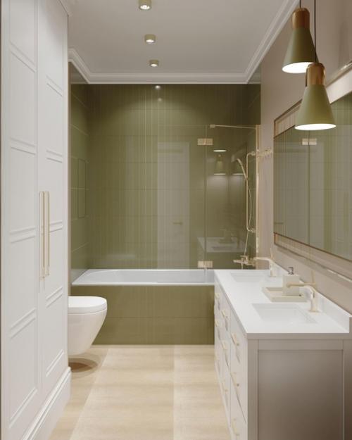 Ванная комната!  Такая нежная, умиротворяющая, эргономически удобная и очень - очень красивая. 01