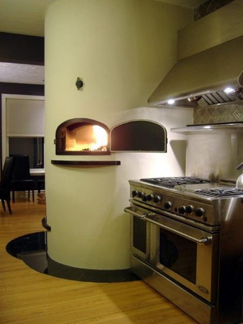 Красивый дизайн дома с помощью современной печи из кирпича. 03