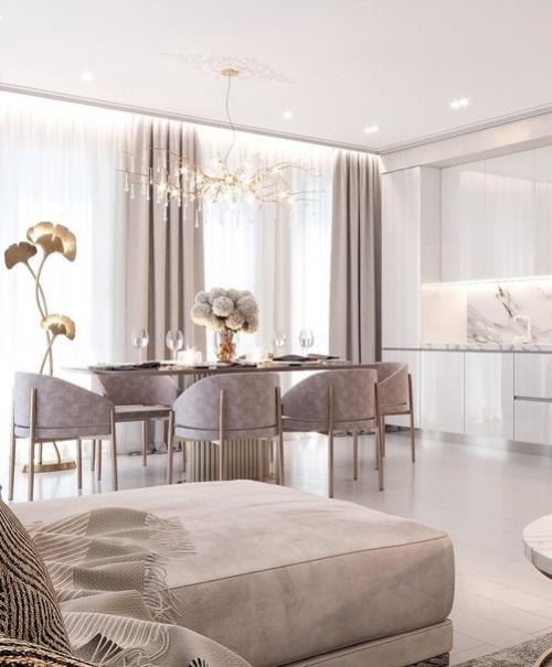 Выполненный и уже реализованный дизайн - проект квартиры, площадью - 150 кв. 01