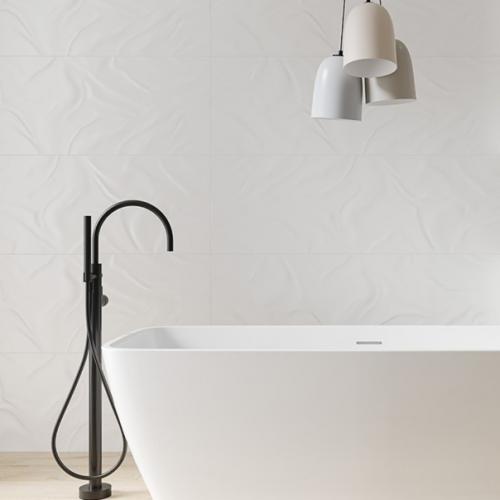 Белая плитка с неправильной структурой. 02