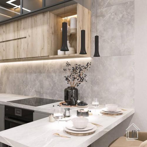 Школа ремонта.  Особенности дизайна кухни - гостиной. 04