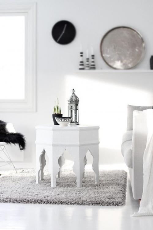 Марокканский стиль в интерьере - это не всегда яркие голубые и терракотовые цвета. 02