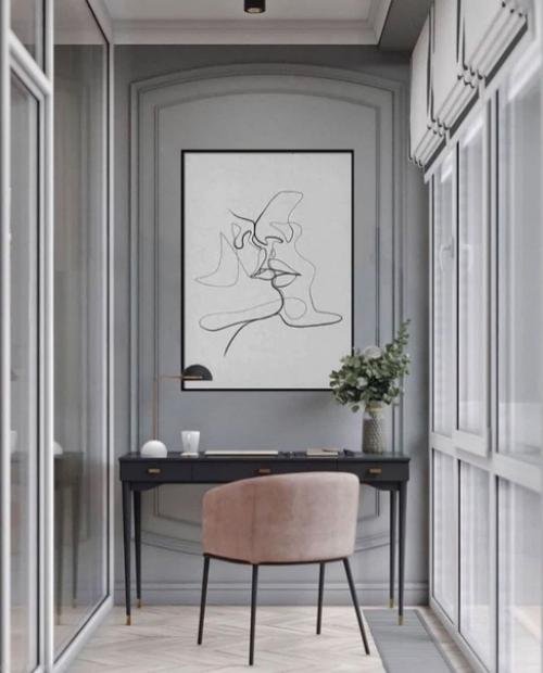 Разнообразие балконов.  Но как же любят дизайнеры везде добавить картины. 06