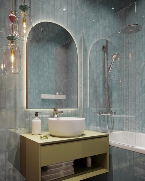 Школа ремонта.  Прекрасная ванная комната. 04