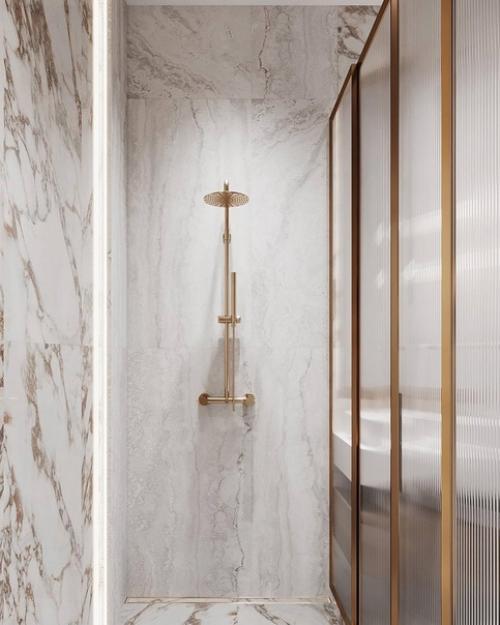 Мастер - спальня и санузел в классических спокойных тонах. 06