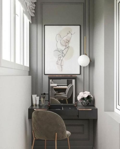 Разнообразие балконов.  Но как же любят дизайнеры везде добавить картины. 03