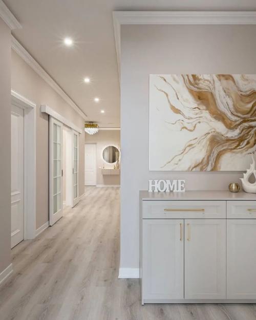 Школа ремонта.  Тёплый, уютный, ненавязчивый, комфортный, сдержанный цветовой дизайн в нейтральных тонах. 01