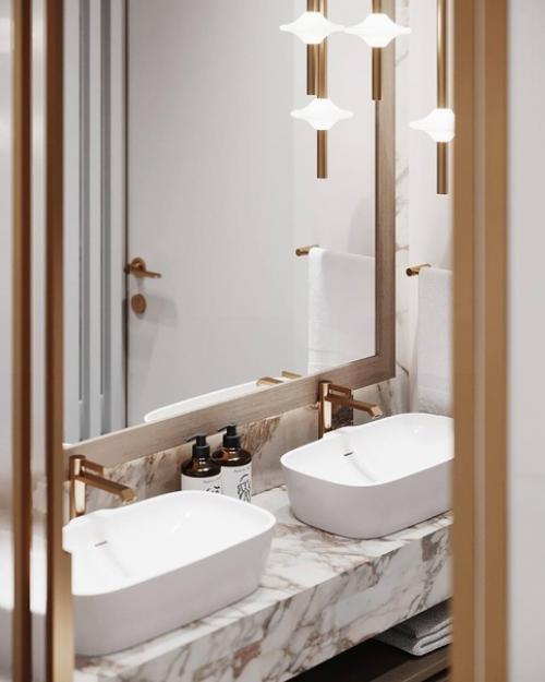 Мастер - спальня и санузел в классических спокойных тонах. 08