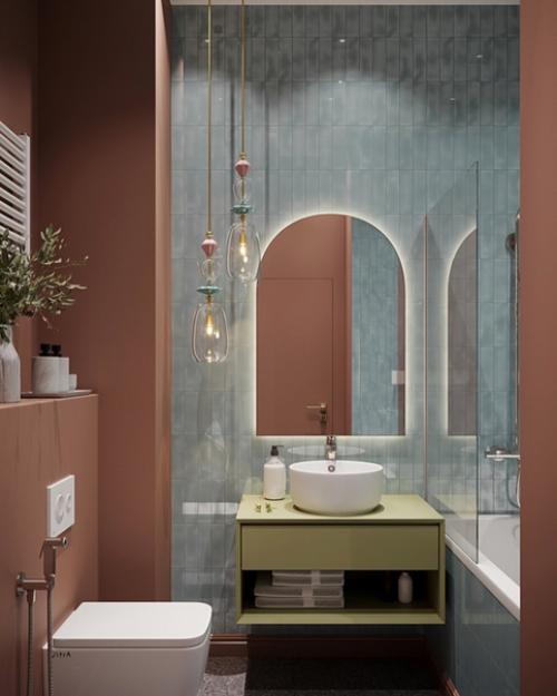 Школа ремонта.  Прекрасная ванная комната. 01