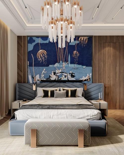 Интерьер мастер - спальни в стиле ар - деко. 01