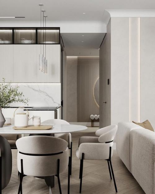 Кухня - гостиная площадью 27 м 2. 01