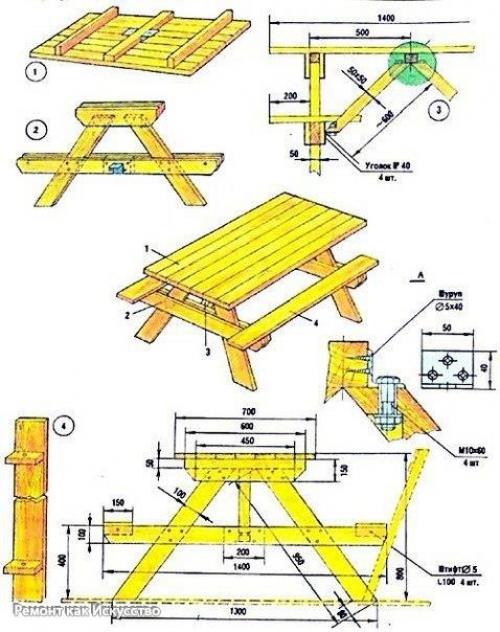 Схемы садовой мебели. 03