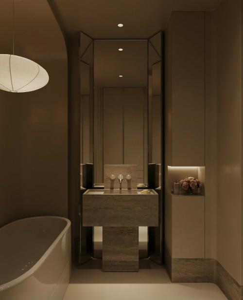 Эта ванная комната - настоящий оазис спокойствия и уюта. 07