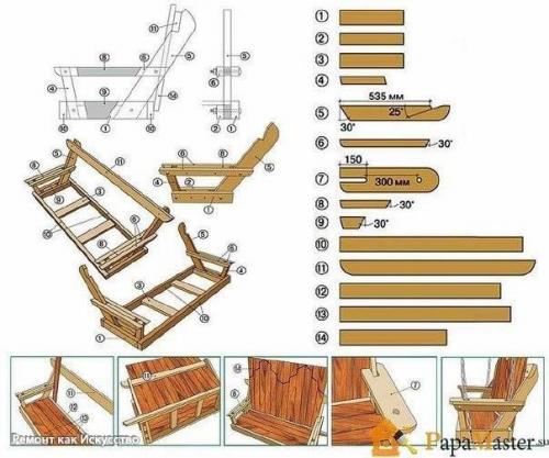 Схемы садовой мебели. 05