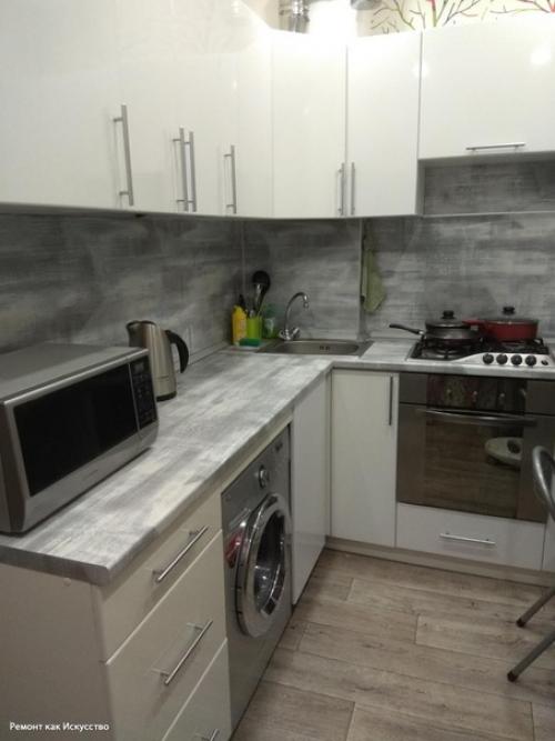 Ремонт в кухне сделали за 2 недели. 02
