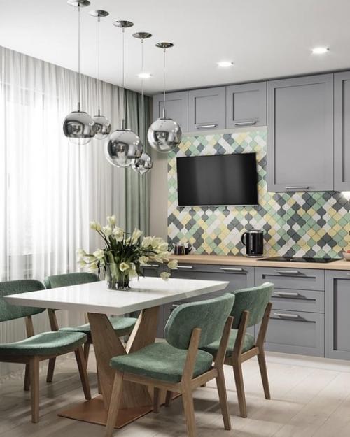 Проект квартиры, который сделан в максимально спокойных тонах. 01