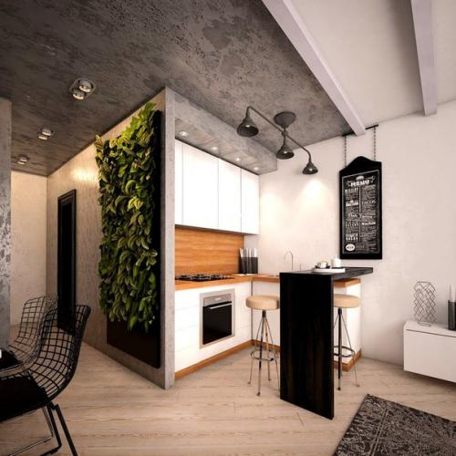 Вот что будет, если смешать лофт и эко - стиль;. 08