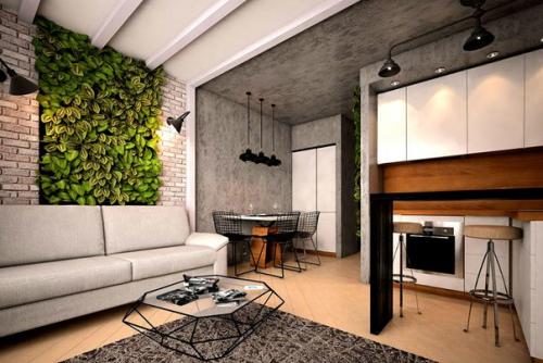 Вот что будет, если смешать лофт и эко - стиль;. 07