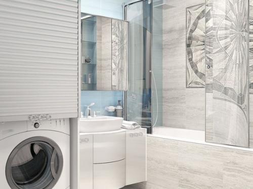 Дизайн интерьера ванной комнаты в стиле модерн. 01