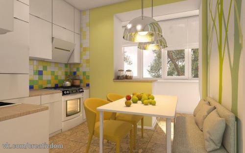 А как вам солнечная однокомнатная квартира в желтых тонах? 06