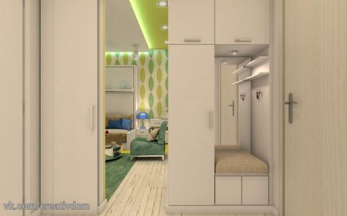 А как вам солнечная однокомнатная квартира в желтых тонах? 07