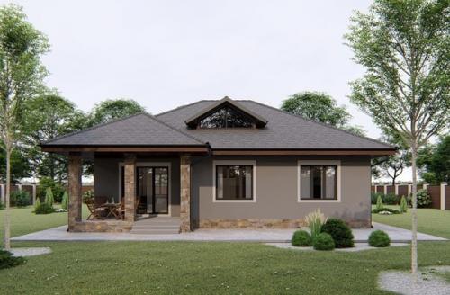 Проект одноэтажного дома площадью 107. 02