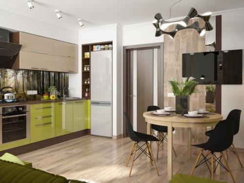 Дизайн - проект гостиной в современном Эко - Стиле. 02