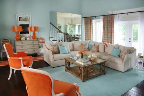 Голубые тона в гостиной: достоинства и недостатки. 09