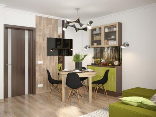 Дизайн - проект гостиной в современном Эко - Стиле. 01