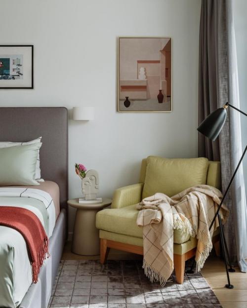 32 кв.  м. светлая, уютная квартира в европейском стиле (преимущественно скандинавском с элементами средиземноморского. 06