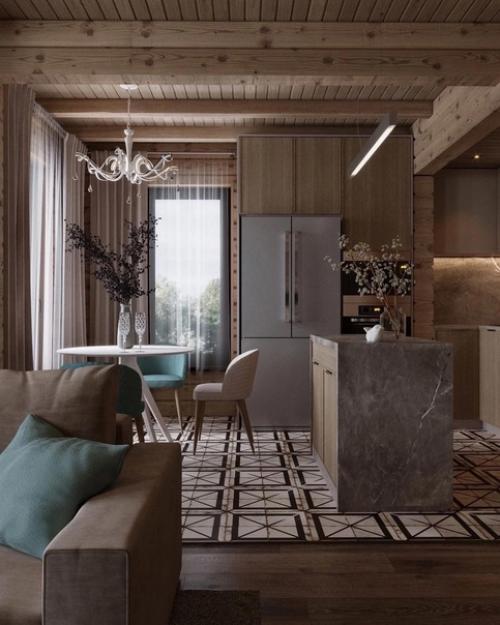 Лишь в том случае, если вам по душе загородные дома, то обратите внимание на интерьер этого замечательного домика. 01