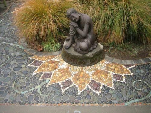 Мозаика из гальки своими руками. 08