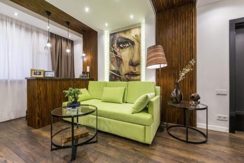 Гостиная в стиле лофт. 02