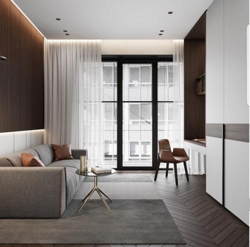 Интерьер комнаты с рабочим местом. 02