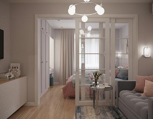 Крошечная гостиная - спальня от Дениса Серова. 01