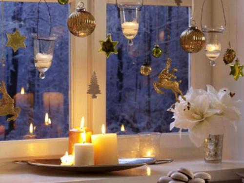 Мы украшаем окна к новому году. 02