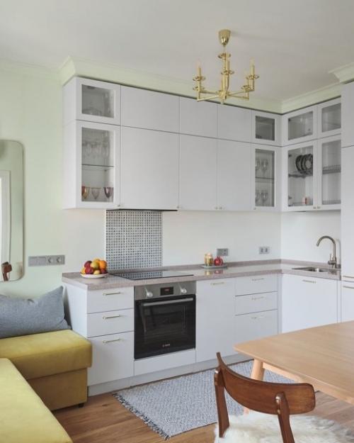 Квартира 33 м 2 для взрослой женщины, которая живет одна, но к ней часто приезжают гости с ночевкой листайте влево, чтобы посмотреть планировку. 01