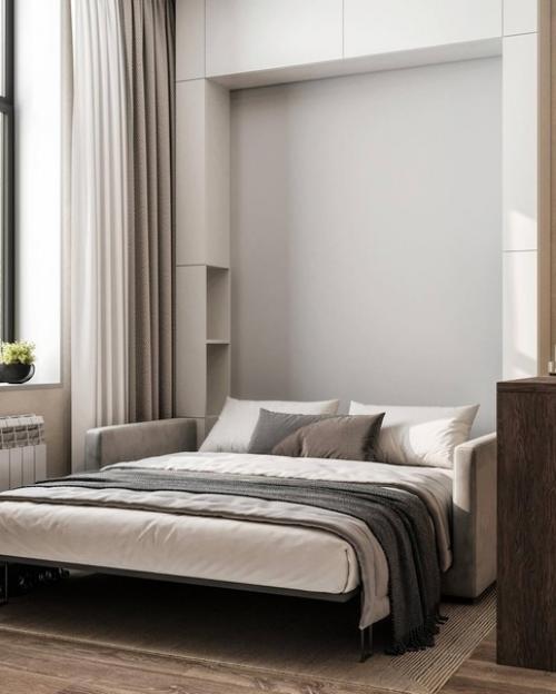 Современный интерьер квартиры в светлых тонах. 09