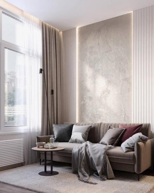 Современный интерьер квартиры в светлых тонах. 05