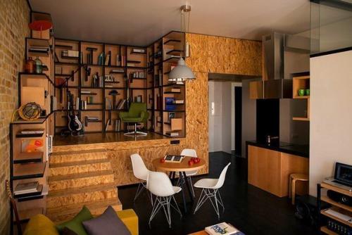 Квартира - лофт в теплых тонах для молодой пары. 04