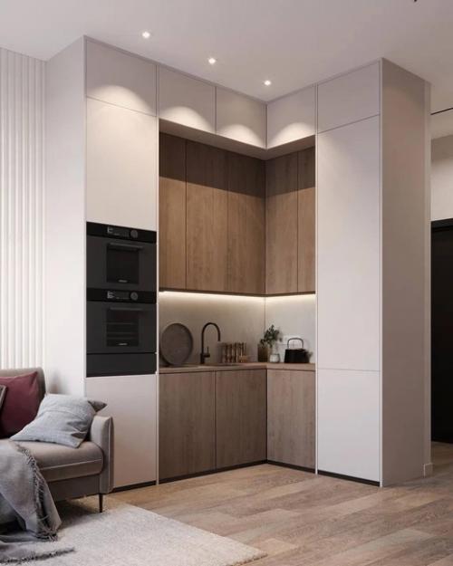 Современный интерьер квартиры в светлых тонах. 07