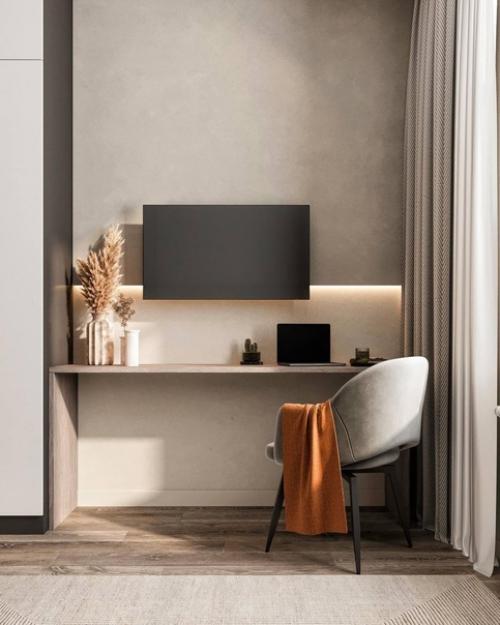 Современный интерьер квартиры в светлых тонах. 08