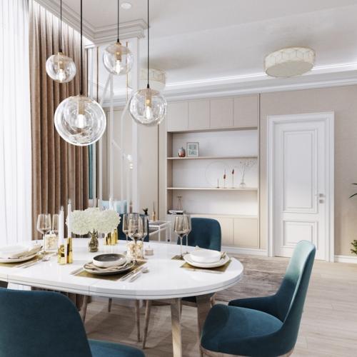 Проект квартиры в стиле современная классика в 90 кв. 02